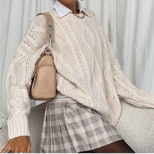 MAKE AN OFFER - TRENDY QUEEN Cable Knit Anaya Style Sweater